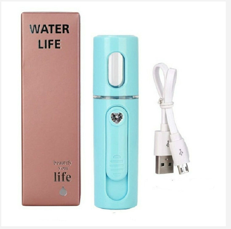 Facial Steamer Nano Steamer Handy Face Moisture Sprayer Rechargeable Mini USB Charging Automatic Alcohol Sprayer(Light blue) - Beauty Instrument by buy2fix | Online Shopping UK | buy2fix