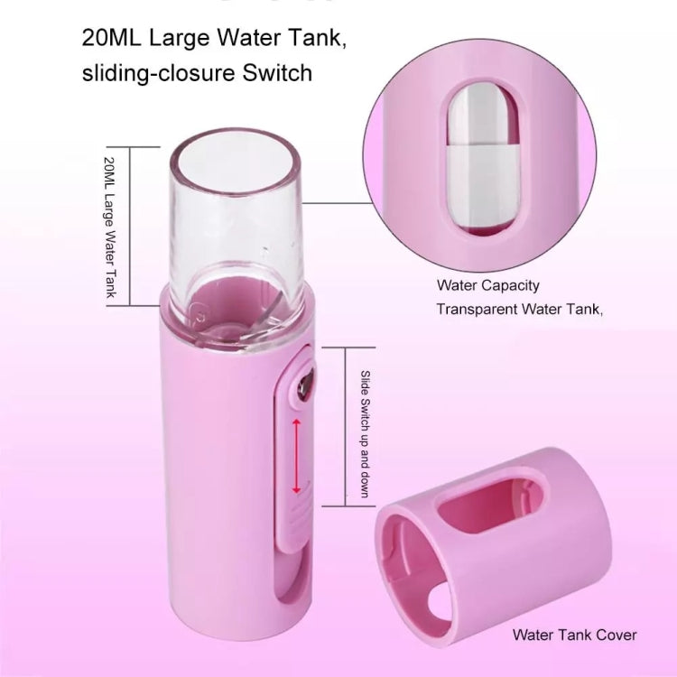 Facial Steamer Nano Steamer Handy Face Moisture Sprayer Rechargeable Mini USB Charging Automatic Alcohol Sprayer(Light purple) - Beauty Instrument by buy2fix | Online Shopping UK | buy2fix