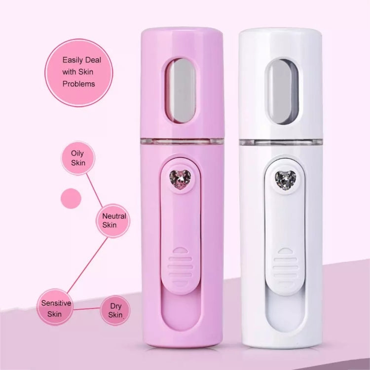 Facial Steamer Nano Steamer Handy Face Moisture Sprayer Rechargeable Mini USB Charging Automatic Alcohol Sprayer(Light purple) - Beauty Instrument by buy2fix | Online Shopping UK | buy2fix
