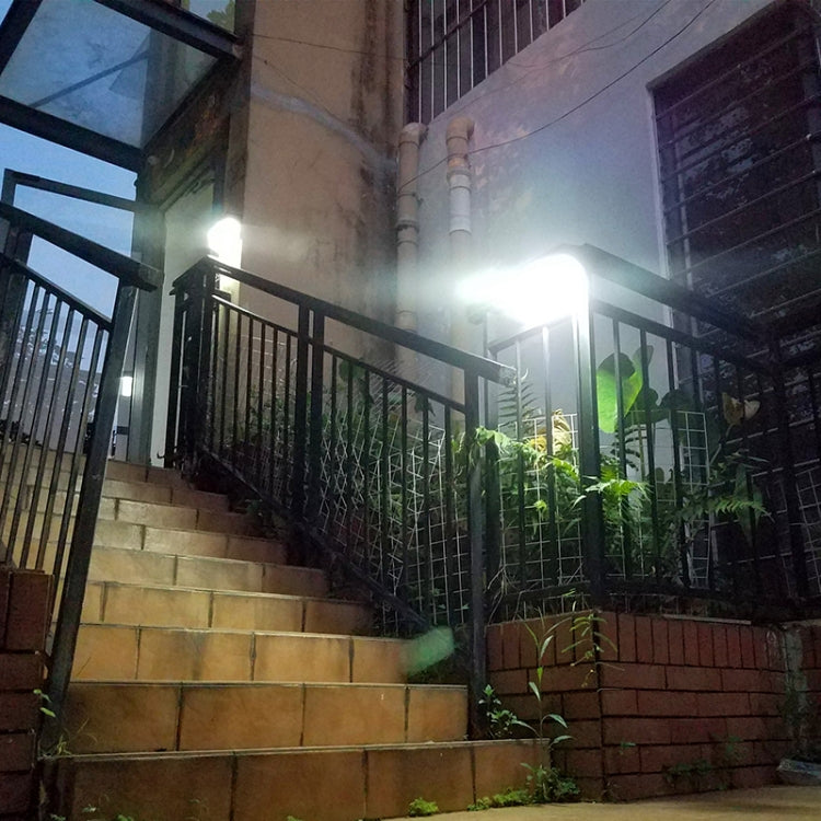 2.5W 50 LEDs Solar Landscape Light Outdoor Courtyard Light Control + Radar Sensing Wall Lamp(Black) by buy2fix