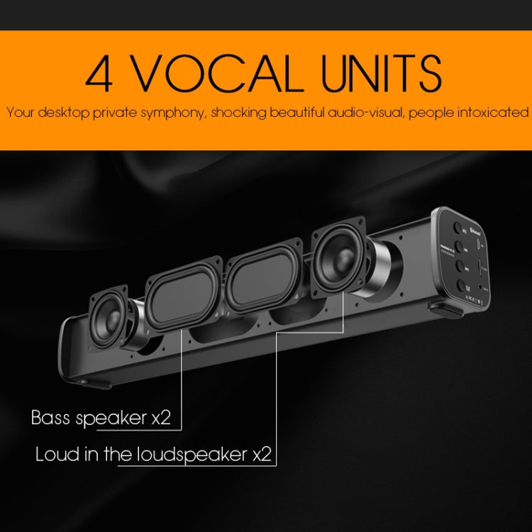 TOPROAD High Power 10W HIFI Portable Wireless Bluetooth Speaker Stereo Soundbar TF FM USB Subwoofer Column for Computer TV Phone(Blue) - Desktop Speaker by TOPROAD | Online Shopping UK | buy2fix