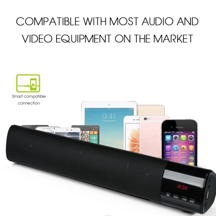 TOPROAD High Power 10W HIFI Portable Wireless Bluetooth Speaker Stereo Soundbar TF FM USB Subwoofer Column for Computer TV Phone(Blue) - Desktop Speaker by TOPROAD | Online Shopping UK | buy2fix
