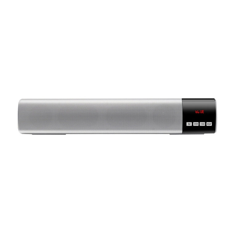 TOPROAD High Power 10W HIFI Portable Wireless Bluetooth Speaker Stereo Soundbar TF FM USB Subwoofer Column for Computer TV Phone(Silver) - Desktop Speaker by buy2fix | Online Shopping UK | buy2fix