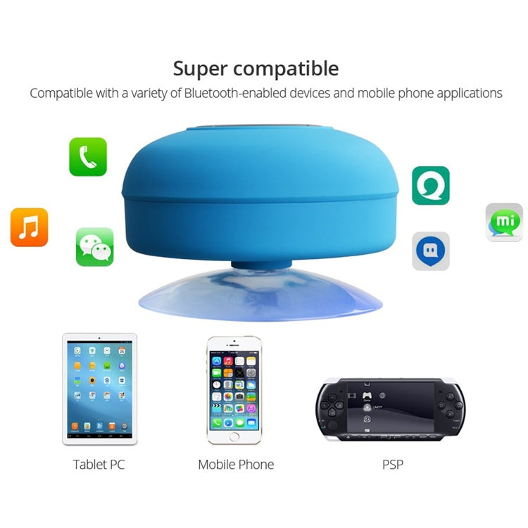 Mini Portable Subwoofer Shower Wireless Waterproof Bluetooth Speaker Handsfree Receive Call Music Suction Mic for iPhone Samsung(White) - Waterproof Speaker by buy2fix | Online Shopping UK | buy2fix