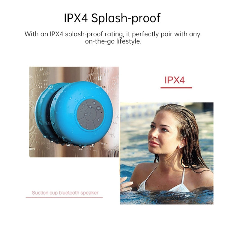 Mini Portable Subwoofer Shower Wireless Waterproof Bluetooth Speaker Handsfree Receive Call Music Suction Mic for iPhone Samsung(White) - Waterproof Speaker by buy2fix | Online Shopping UK | buy2fix