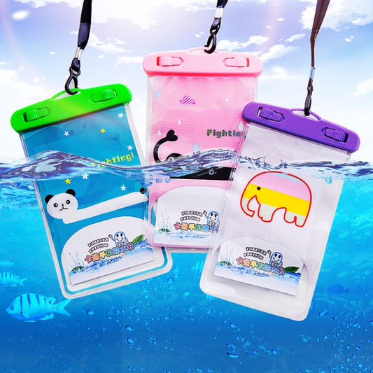 10 PCS Large Outdoor Photo Transparent Waterproof Cartoon Mobile Phone Bag, Style:Dolphin by buy2fix