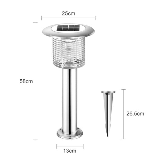 Outdoor Solar Waterproof Mosquito Lamp Mosquito Repellent, Color:TM03 Silver by buy2fix