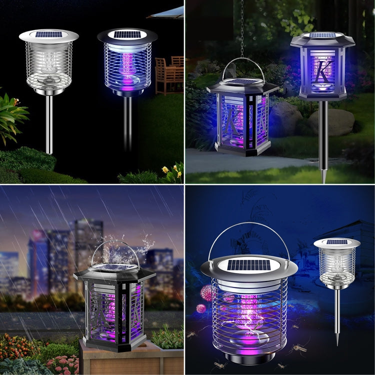 Outdoor Solar Waterproof Mosquito Lamp Mosquito Repellent, Color:TM03 Silver by buy2fix
