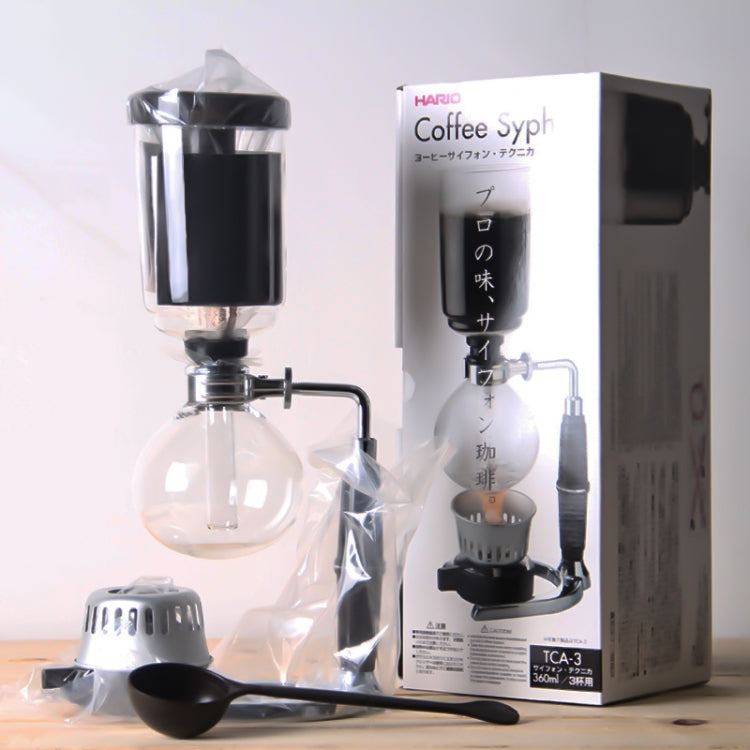 Classic Siphon Coffee Pot Black Handle Glass Syphon Pot for 5 People, Size:37.5x11.3cm(Black) - Coffee Machine & Accessories by buy2fix | Online Shopping UK | buy2fix