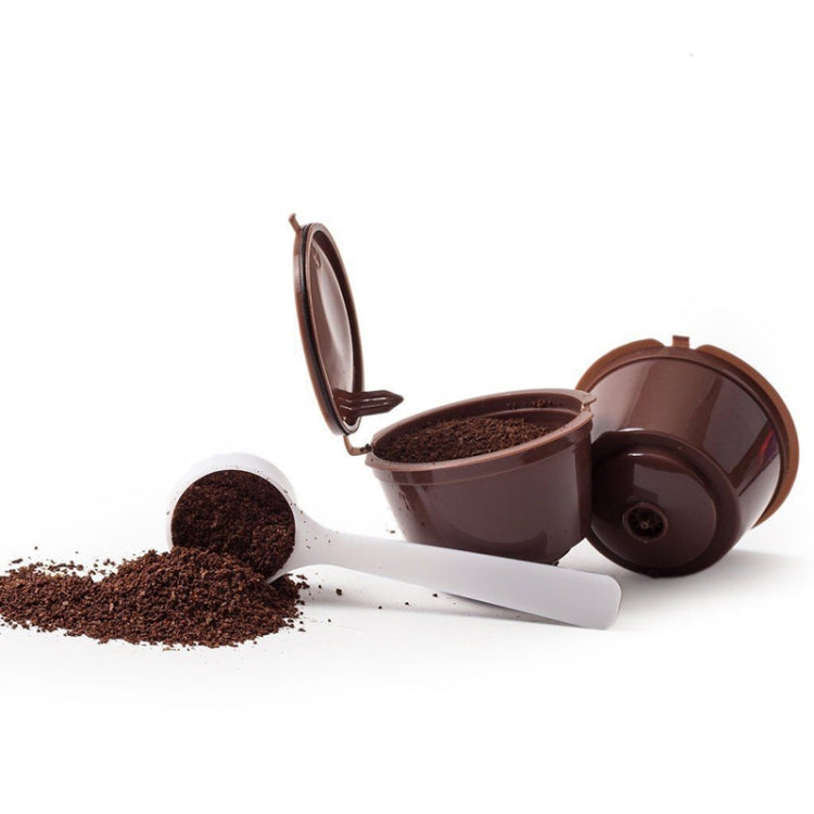 3pcs / Set Eco-friendly Reusable Coffee Capsule Set Food Grade Plastic PP Coffee Filter Baskets Soft Capsules(Brown) - Coffee Machine Parts by buy2fix | Online Shopping UK | buy2fix