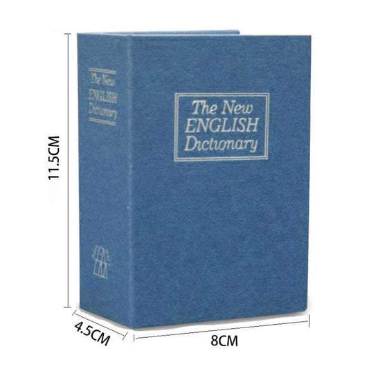 Mini Dictionary Safe Box Book Secret Security Lock Cash Money Coin Storage Jewellery key Locker(Blue) by buy2fix