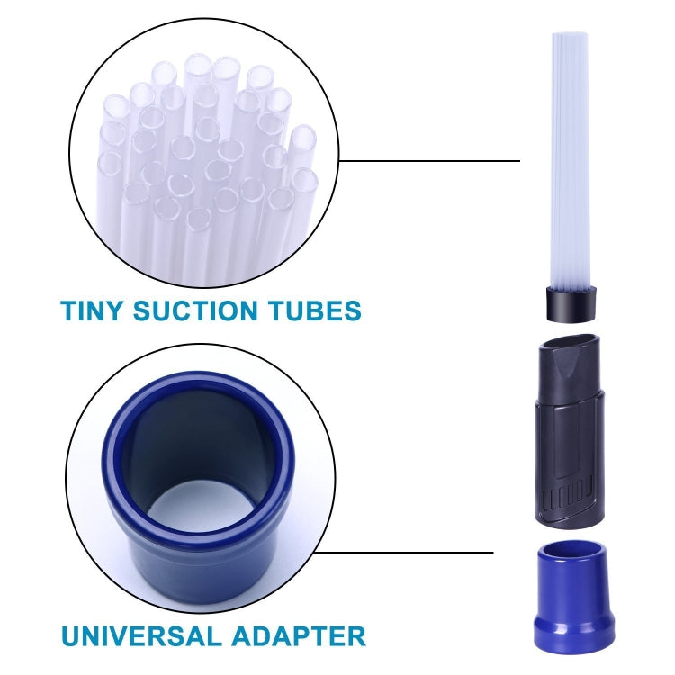 Universal Vacuum Attachment Tool, Tiny Tubes Cleaner for Car /Pets/ Keyboards/Air Vent /Drawers by buy2fix