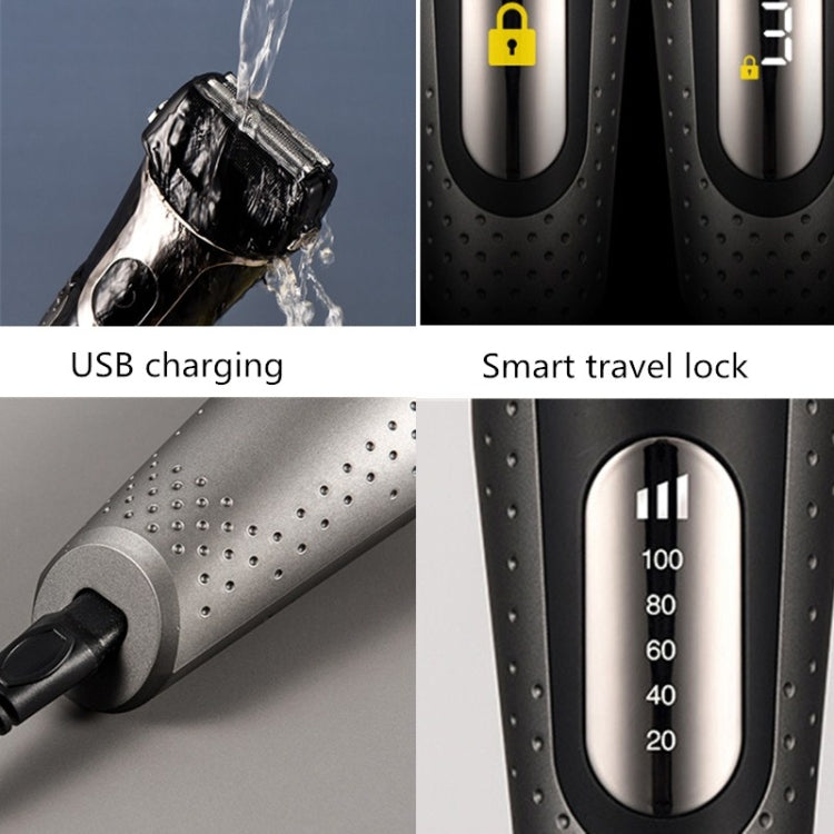 BG-7100 Electric Shaver Reciprocating Shaver LED Digital Rechargeable Shaver by buy2fix