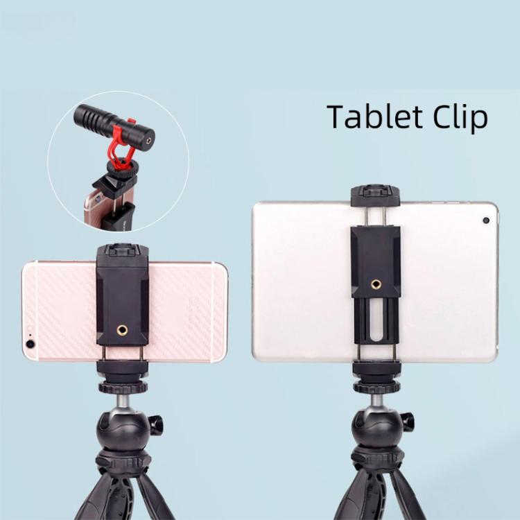 Live Broadcast Tripod Mount Phone Clamp with 1/4 inch Screw Holes & Cold Shoe Base - Other Accessories by buy2fix | Online Shopping UK | buy2fix