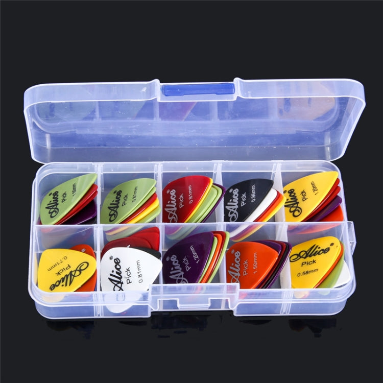 Alice 50 PCS ABS Electric Guitar Picks, Random Color Delivery, Surface:Mirror, Size:1.5mm - String Instrument Accessories by Alice | Online Shopping UK | buy2fix