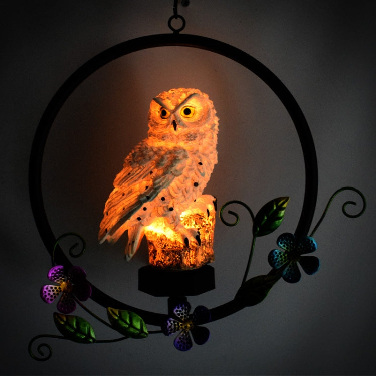 Owl Shape Solar Lawn Light Garden LED Pendant Light(Brown) by buy2fix