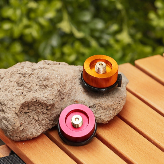 2 PCS Outdoor Camping Hiking Stove Burner Adaptor Split Type Furnace Converter Connector Auto-off Gas Cartridge Tank Cylinder Adapter(Red) by buy2fix