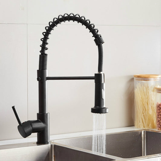 Kitchen Faucet Hot & Cold Water Tank Valve Sink Faucet, Specification: Black Model by buy2fix