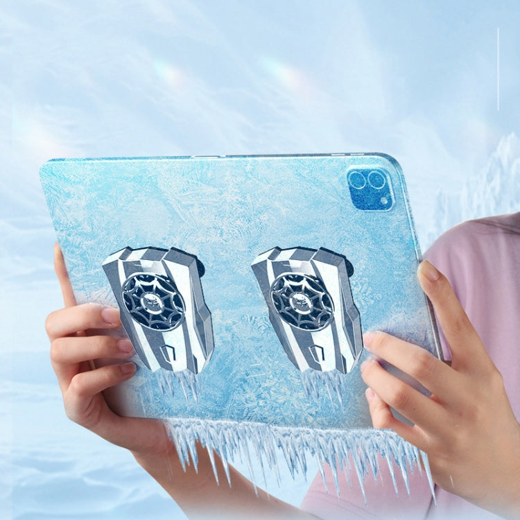 Mobile Phone Physical Fan Cooler Portable Suction Cup Phone Fast Radiator(Silver) by buy2fix