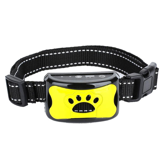 Rechargeable Waterproof Intelligent Identification Automatic Lock Bark Stop(Lemon Yellow) by buy2fix