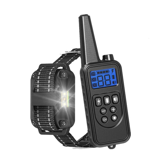 Bark Stopper Pet Supplies Collar Remote Control Collar Dog Training Device, Style:880-1 Black by buy2fix