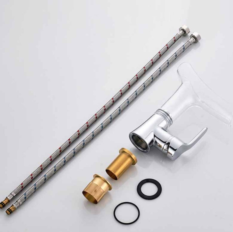 Bathroom Hot Cold Water Faucet Wine Glass Waterfall Faucet(Brown &Yellow) by buy2fix