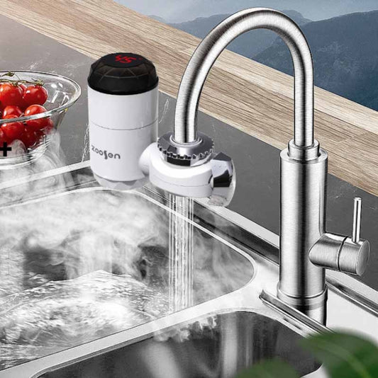Zoosen Electric Hot Water Faucet Connection Type Instant Hot Water Faucet EU Plug, Style:White by zoosen