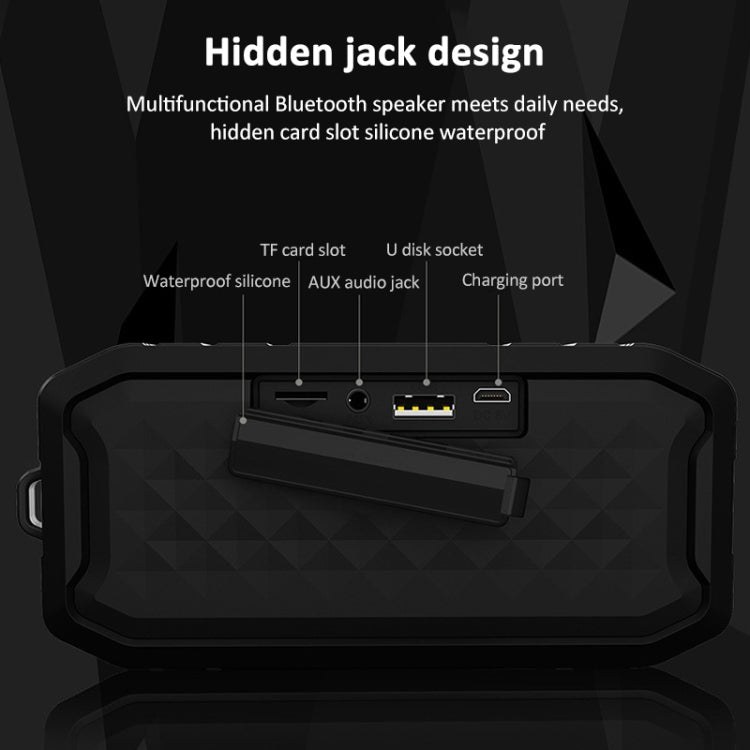 F8 IP67 Waterproof Outdoor Sports Wireless Card Bluetooth Speaker(Black) - Waterproof Speaker by buy2fix | Online Shopping UK | buy2fix
