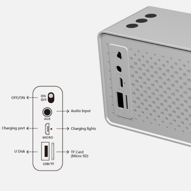 F2 Mini Wireless Computer Card Subwoofer Bluetooth Speaker(Silver) - Desktop Speaker by buy2fix | Online Shopping UK | buy2fix