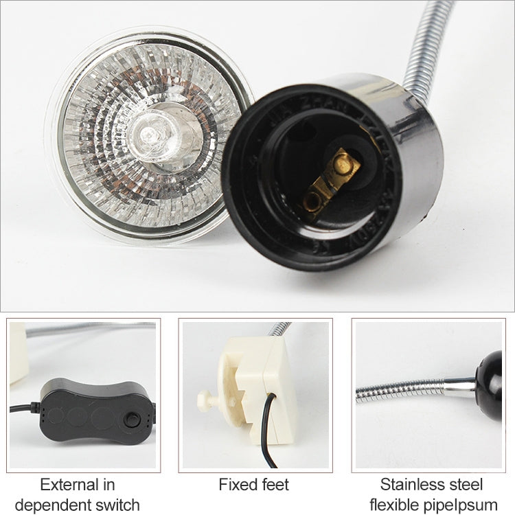 Tortoise UVB Tanning Lamp Holder Full Spectrum Pet Solar Heating Light Holder, EU Plug - Reptile Supplies by buy2fix | Online Shopping UK | buy2fix