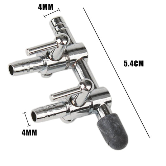 Fish Tank Oxygen Pipe Stainless Steel Distributor Oxygen Regulating Valve, Specification: Two Heads - Air Pumps by buy2fix | Online Shopping UK | buy2fix
