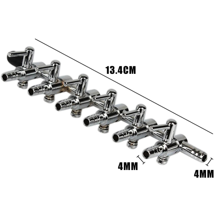 Fish Tank Oxygen Pipe Stainless Steel Distributor Oxygen Regulating Valve, Specification: Six Heads - Air Pumps by buy2fix | Online Shopping UK | buy2fix