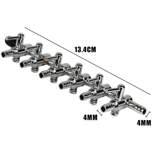 Fish Tank Oxygen Pipe Stainless Steel Distributor Oxygen Regulating Valve, Specification: Six Heads - Air Pumps by buy2fix | Online Shopping UK | buy2fix