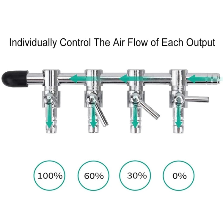 Fish Tank Oxygen Pipe Stainless Steel Distributor Oxygen Regulating Valve, Specification: Eight Heads - Air Pumps by buy2fix | Online Shopping UK | buy2fix