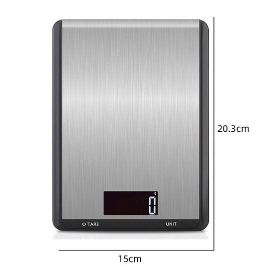 10kg/1g Stainless Steel Kitchen Scale Household Food Electronic Scale(White) by buy2fix