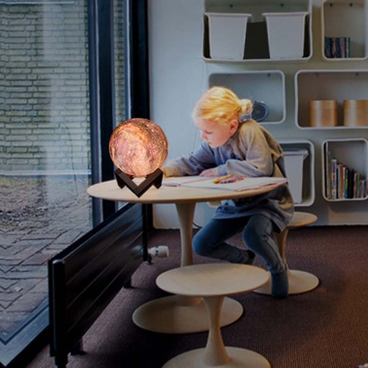 1W 3D Moon Lamp Children Gift Table Lamp Painted Starry Sky LED Night Light, Light color: 20cm Remote Control 16-colors by buy2fix