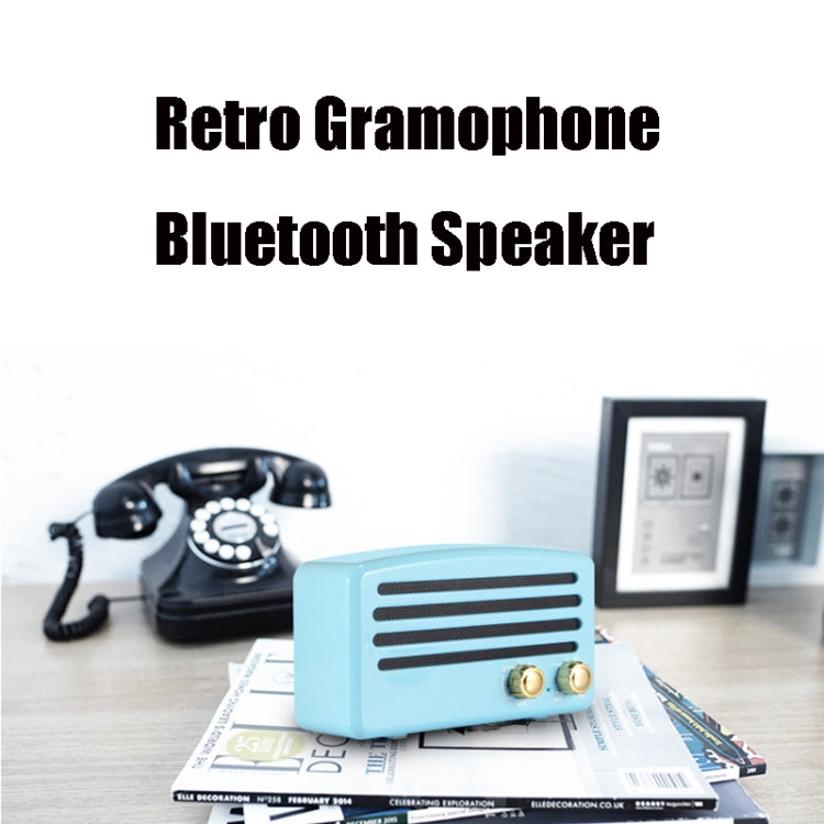 T5 Retro Gramophone Bluetooth Speaker Portable Wireless Outdoor Mini Speaker(Blue) - Mini Speaker by buy2fix | Online Shopping UK | buy2fix
