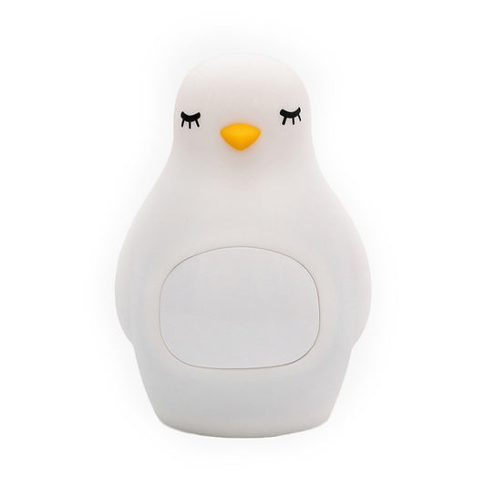 Creative Multifunctional Penguin Silicone Cute Beans Wake Children Sleeping LED Electronic Alarm Clock(Yellow Light) by buy2fix