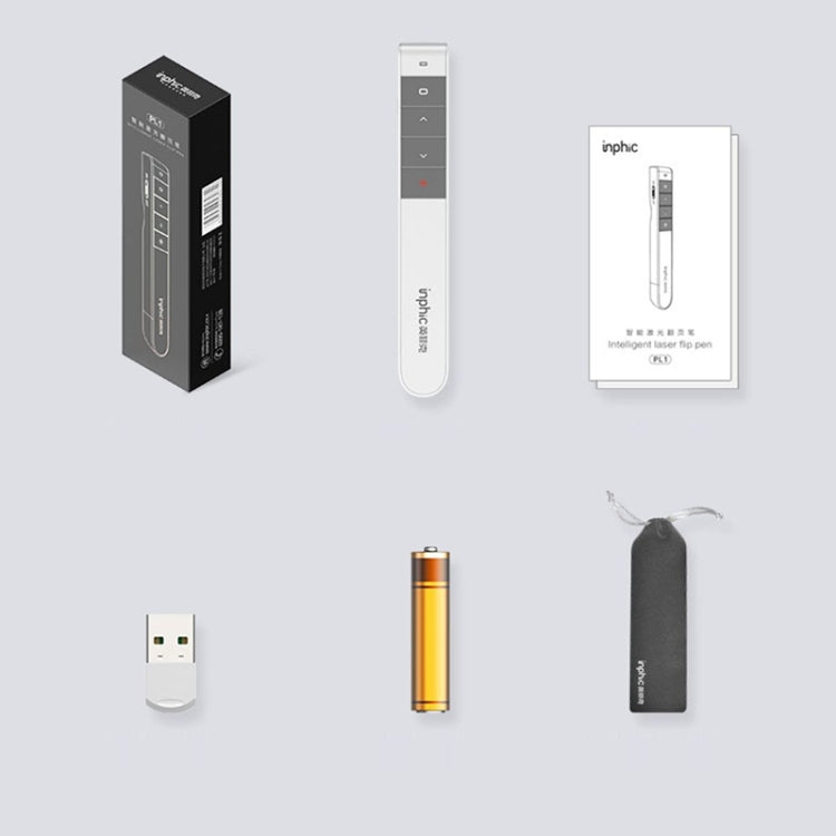 Inphic PL1 Wireless Pointer Laser Remote Control Pen Office PPT Flip Pen Multimedia Projection Red Laser Pen, Colour: Battery Black - by Inphic | Online Shopping UK | buy2fix