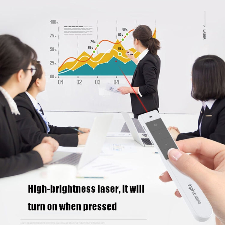 Inphic PL1 Wireless Pointer Laser Remote Control Pen Office PPT Flip Pen Multimedia Projection Red Laser Pen, Colour: Battery Black - by Inphic | Online Shopping UK | buy2fix