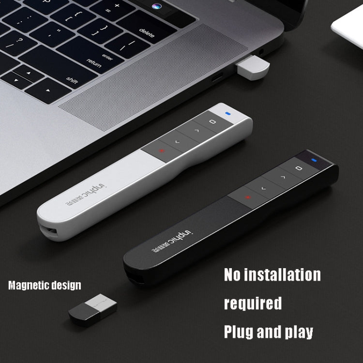 Inphic PL1 Wireless Pointer Laser Remote Control Pen Office PPT Flip Pen Multimedia Projection Red Laser Pen, Colour: Battery White - by Inphic | Online Shopping UK | buy2fix