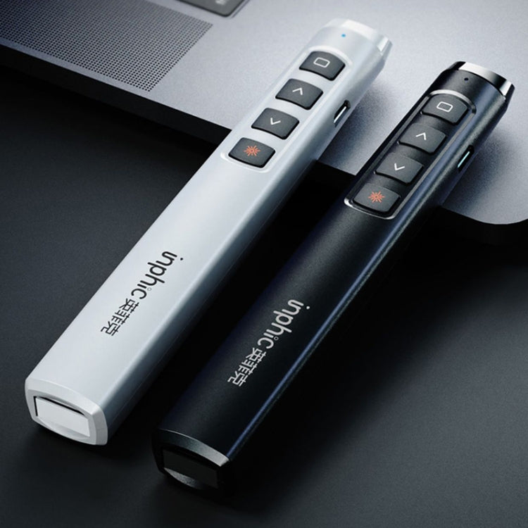 Inphic PL1 Wireless Pointer Laser Remote Control Pen Office PPT Flip Pen Multimedia Projection Red Laser Pen, Colour: Battery White - by Inphic | Online Shopping UK | buy2fix