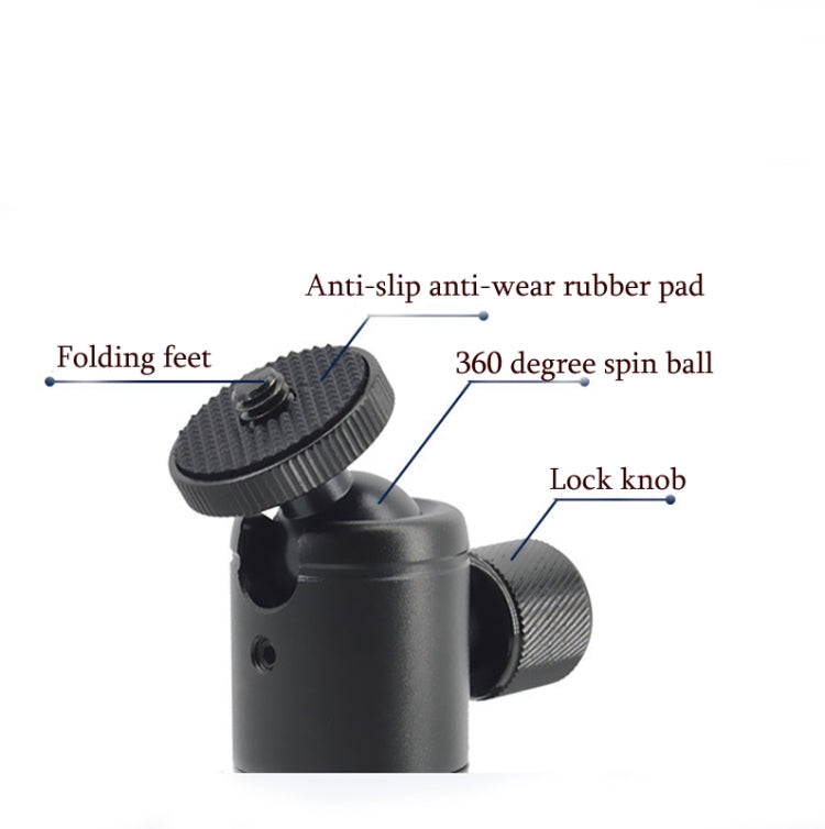 BH-907 Mini Desktop Aluminum Alloy Tripod Mini Ball Head 360 Degree Pan 90 Degree Tilt Tripod - Tripod Heads by buy2fix | Online Shopping UK | buy2fix