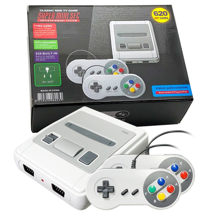 SFC620 Mini 8-Bit TV Game Console Built-In 620 Games, Supports AV Output(EU Plug) by buy2fix