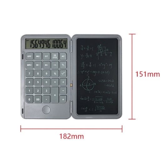 Rechargeable Writing Board Calculator Portable Multi-Function LCD Student Handwriting Board(Gray) by buy2fix