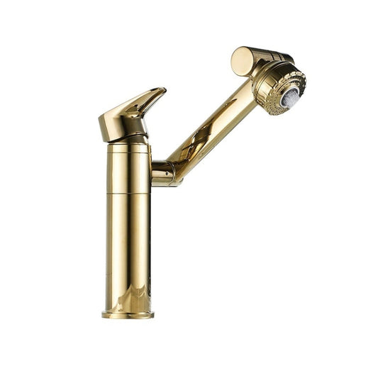 Universal Swivel Faucet Bathroom Hot & Cold Dual-Out Mode Faucet, Specification: Short HT-87590 by buy2fix