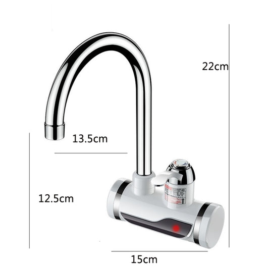 Kitchen Instant Electric Hot Water Faucet Hot & Cold Water Heater CN Plug Specification: Digital Display Side Water Inlet by buy2fix