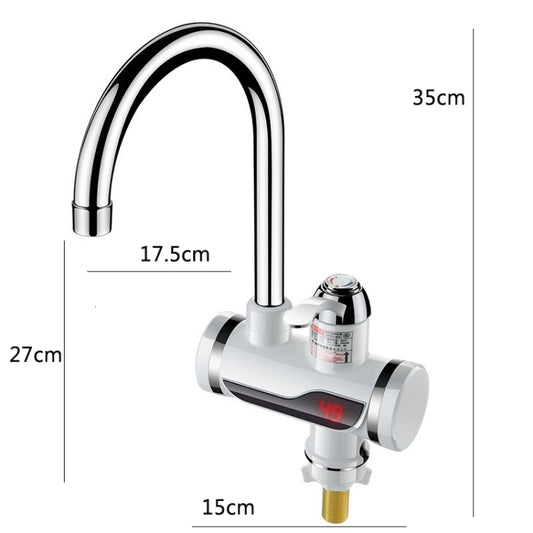 Kitchen Instant Electric Hot Water Faucet Hot & Cold Water Heater CN Plug Specification: Digital Leakage Protection Lower Water Inlet by buy2fix