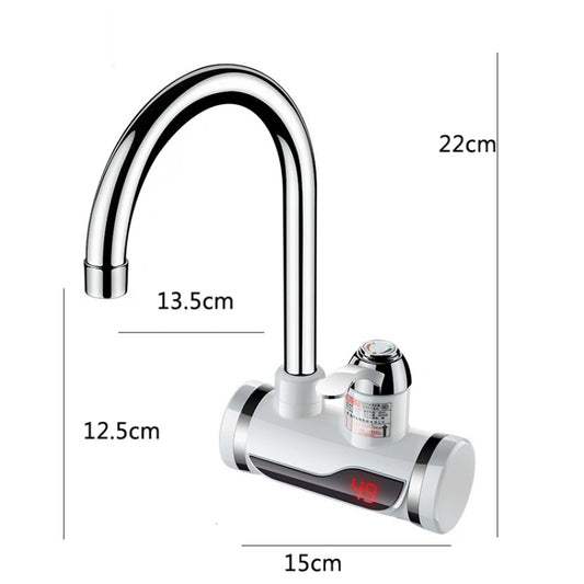 Kitchen Instant Electric Hot Water Faucet Hot & Cold Water Heater CN Plug Specification: Digital Leakage Protection Side Water Inlet by buy2fix