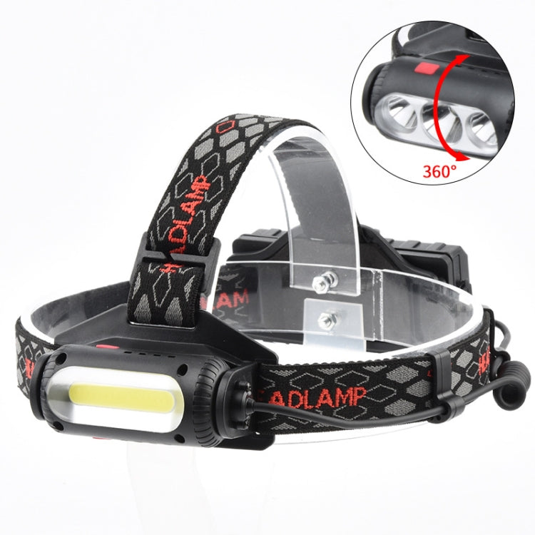 TG-TD113 T6+COB Head-Mounted USB Charging Rotating Multi-Function Headlight White Red And Green Three Light Sources Headlight (Without Charging Set) - Headlamp by buy2fix | Online Shopping UK | buy2fix